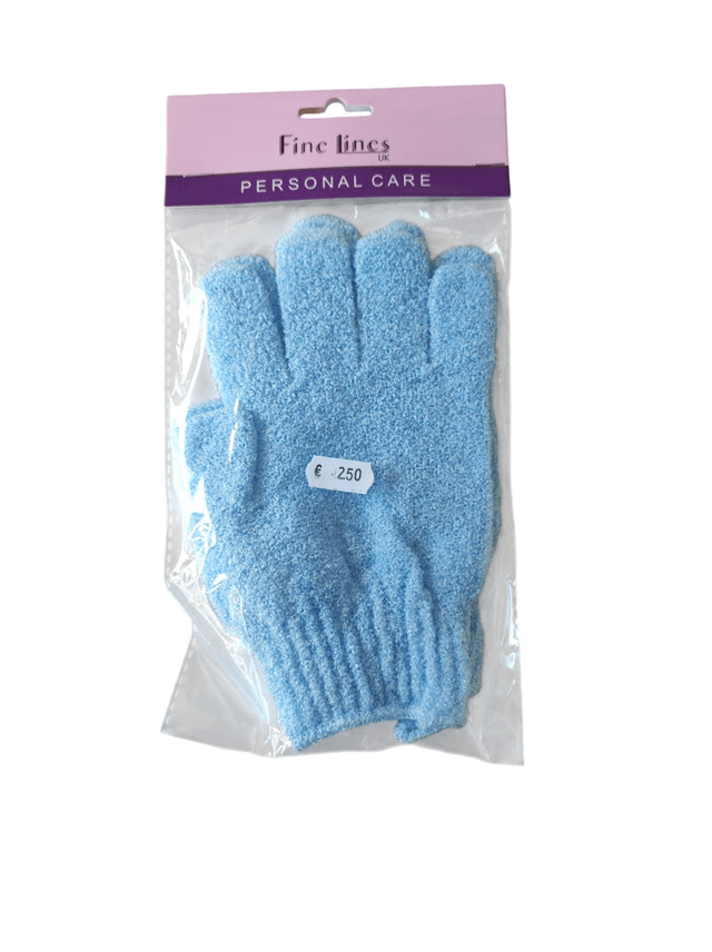 Gants exfoliant bleu