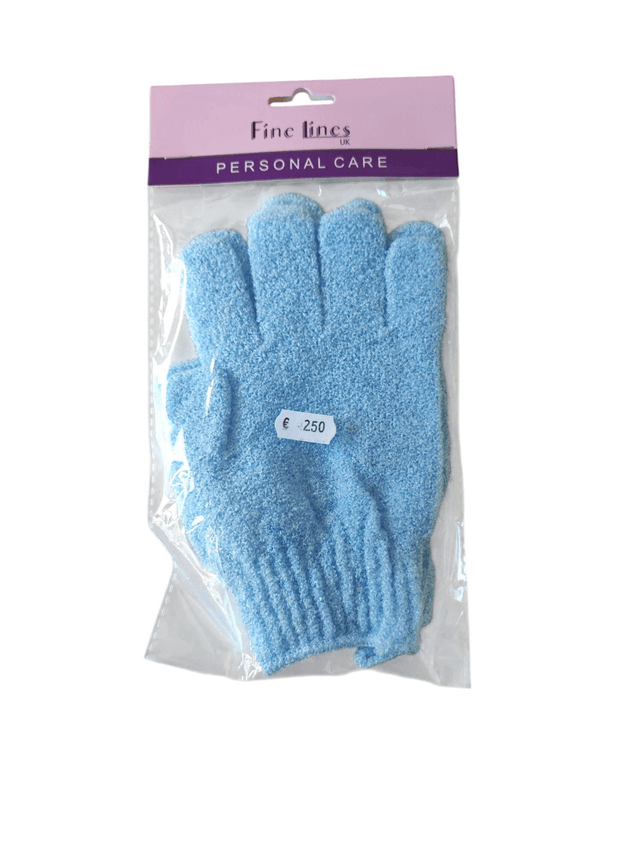 Gants exfoliant bleu